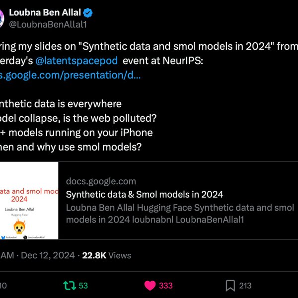 2024 in Synthetic Data and Smol Models [LS Live @ NeurIPS]