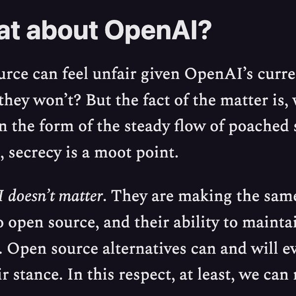 No Moat: Closed AI gets its Open Source wakeup call — ft. Simon Willison